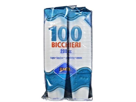 IMB BICCHI 200 CC X100 PZ.DUPLO BIANCO