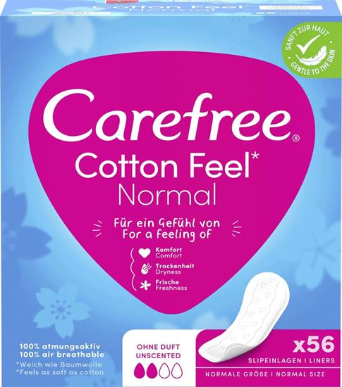 CAREFREE S/SLIP X56 COT/FEEL NORM.FRESH