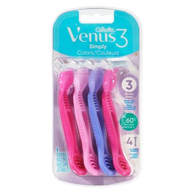 GILLETTE VENUS3 COLORS  4PZ OCEANA