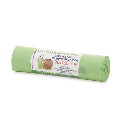 SACCHI RIF 70X110 BIOPACK VERDE X10