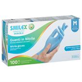 GUANTI NITRILE X100 SKIN BLU M SMILEX