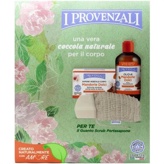 I PROVENZALI CONF.OLIO DI MANDORLE+SAPONETTA +GUANTO