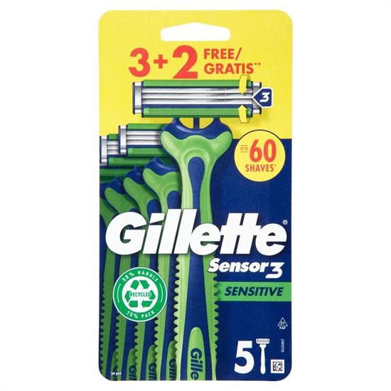 GILLETTE SENSOR3 SENSITIVE  5 PEZZI