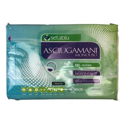 SETA BLU ASCIUGAMANI MONOUSO 60X38 16PZ