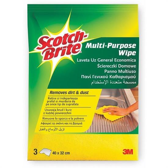 SCOTCH BRITE PANNO GIALLO MULTIUS 3PZ